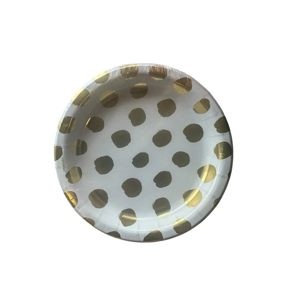 Party Supplies Bundle 5 Gold Confetti Palazzo Plates Tablecloth Decor Balloon